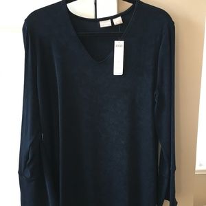 Chico's Travelers Split Sleeve Top